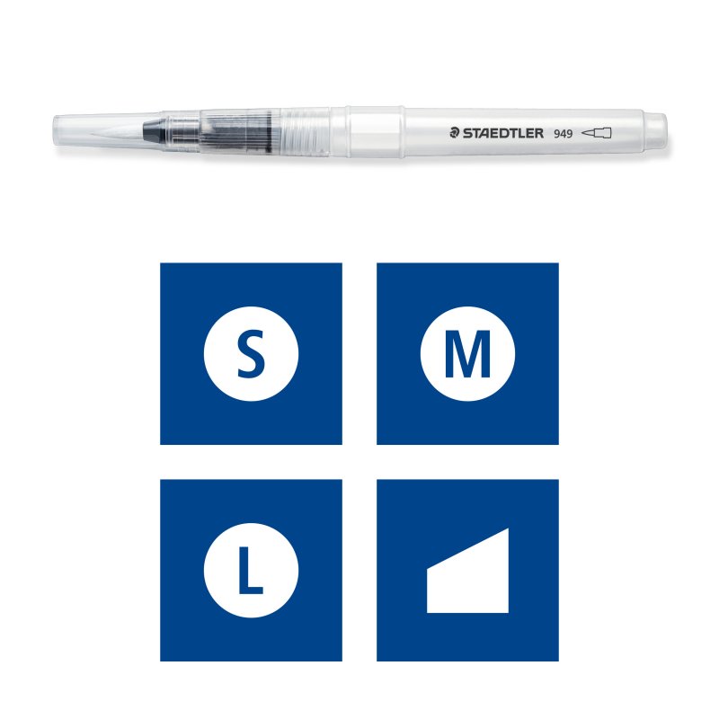 Staedtler Waterpenseel Blister - 4 stuks