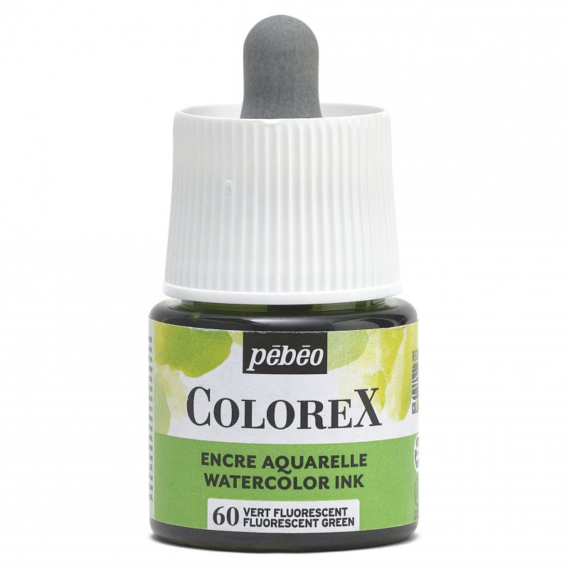 Pebeo Colorex Aquarelltinte 45 ml - 60 - Fluoreszierend Grün