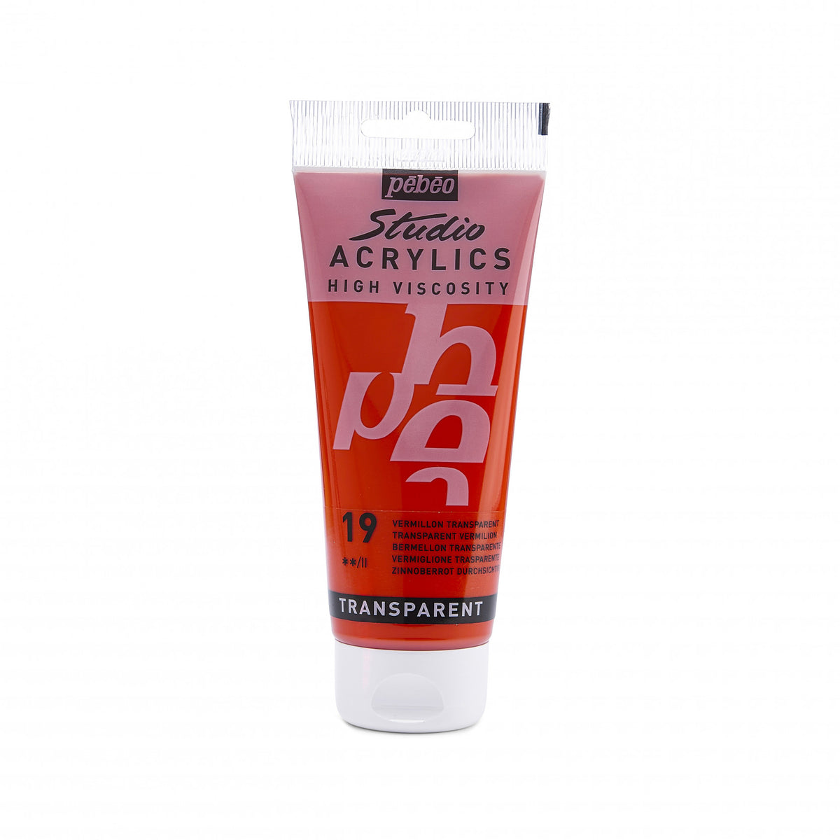Pebeo Studio Acrylfarbe 100 ml - 19 - Transparent Zinnober