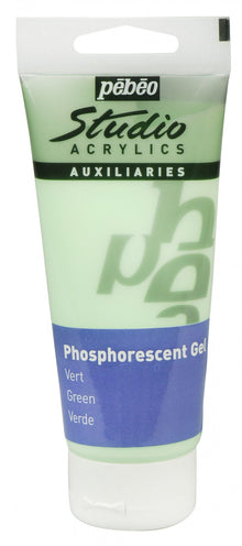 Pebeo Studio Acrylic Phosphorescent Gel 100 ml - Grün
