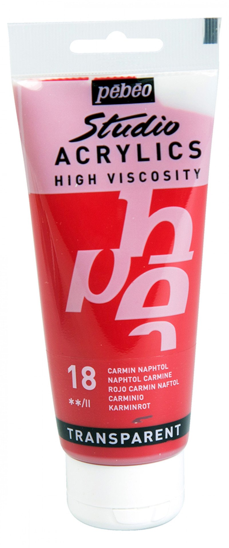 Pebeo Studio Acrylfarbe 100 ml - 18 - Naftolkarmijn