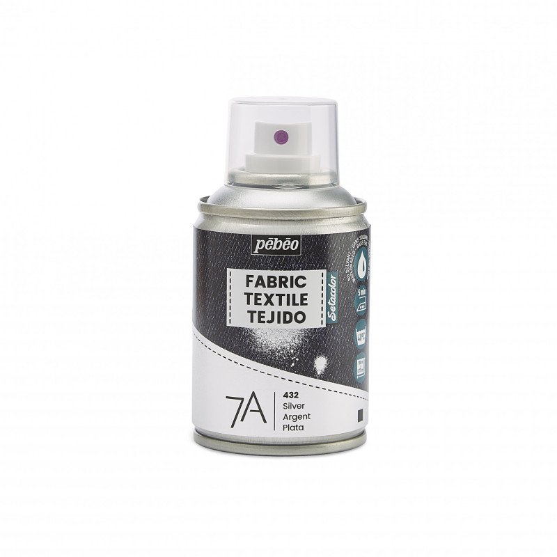 Pebeo 7A Textielspray 100 ml - Silber