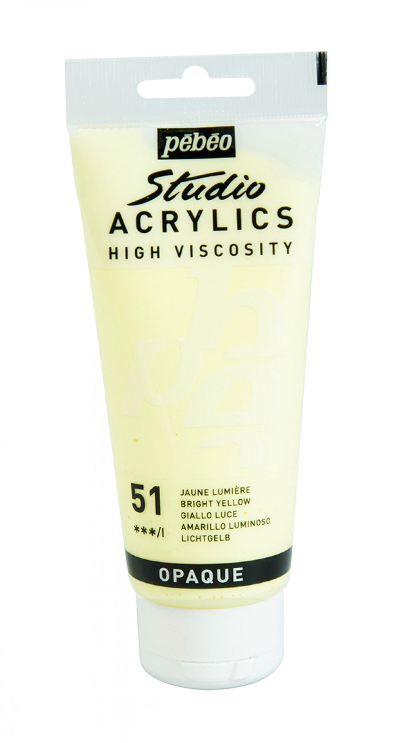 Pebeo Studio Acrylfarbe 100 ml - 51 - Leuchtgelb