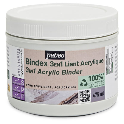 Pebeo Studio Green Bindex 3-in-1 Acryl Bindmiddel - 475 ml