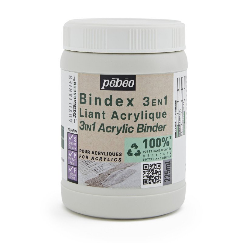 Pebeo Studio Green Bindex 3-in-1 Acryl Bindmiddel - 225 ml