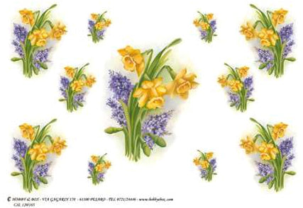 Hobby & Blu Cellulose Decoupage Paper 35 x 50 cm - Design 165