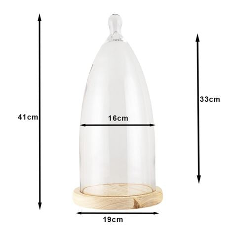 Clayre Eef Glasglocke 6GL3006 Transparent 19x41 cm — 2
