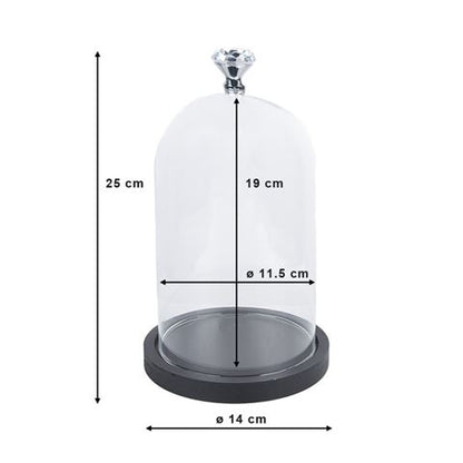 Clayre Eef 6GL2544 Glasglocke Transparent 14x25 cm — 2