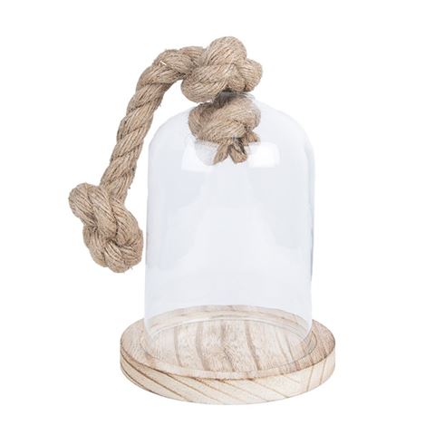 Clayre Eef 6GL2220 Glasglocke Transparent 12x19 cm