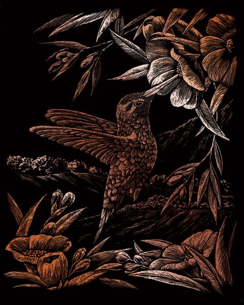 Beispielmotiv Royal & Langnickel Engraving Art: Kupferfolie - Kolibri
