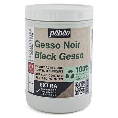 Pebeo Studio Green Gesso - Schwarz - 945 ml