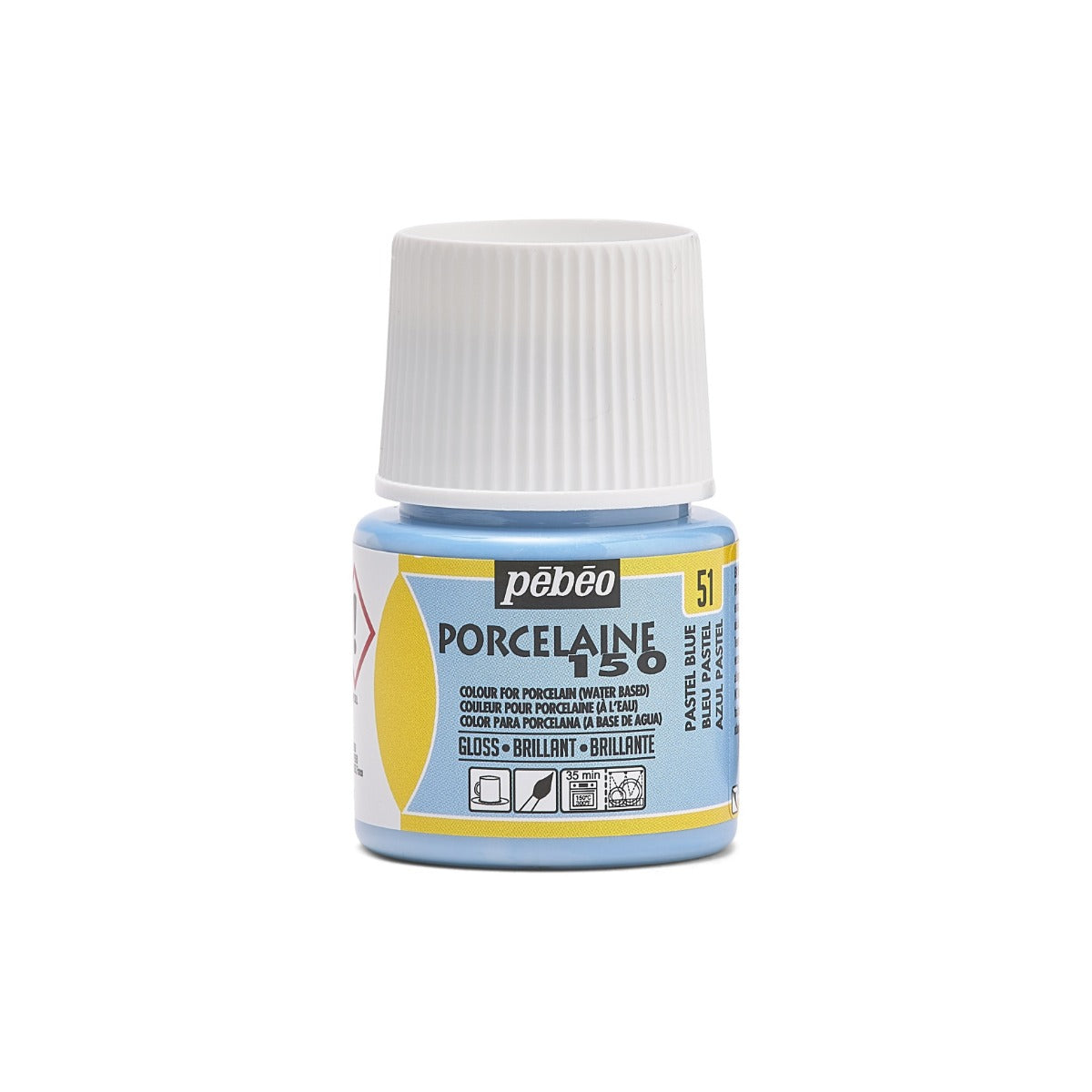 Pebeo Porcelaine 150 Porzellanfarbe 45 ml - 51 - Pastelblauw