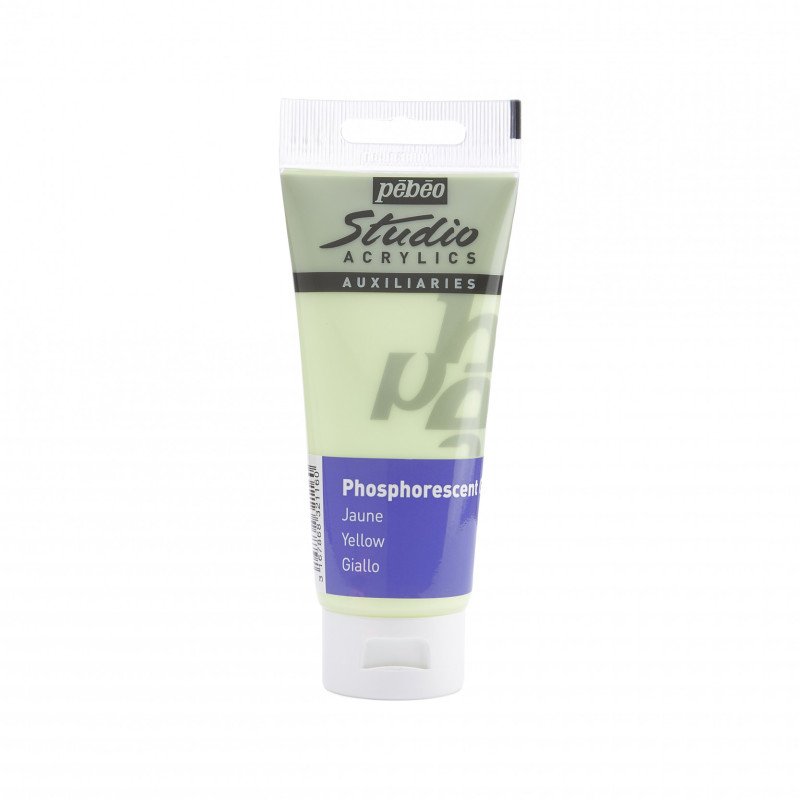 Pebeo Studio Acrylic Phosphorescent Gel 100 ml - Gelb