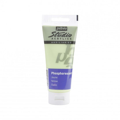Pebeo Studio Acrylic Phosphorescent Gel 100 ml - Gelb