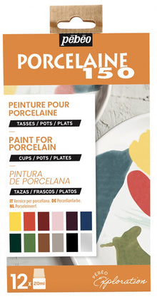 Pebeo Porcelaine 150 Sets - Ontdekkingset glanzend - 12 x 20 ml