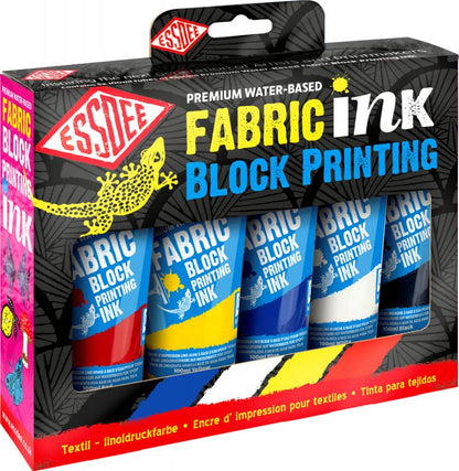 Essdee Fabric Block Printing Ink Sets - 5 x 100 ml