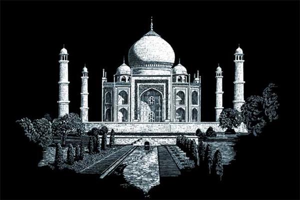 R&L Engraving Art A3 Famous Places - Taj Mahal