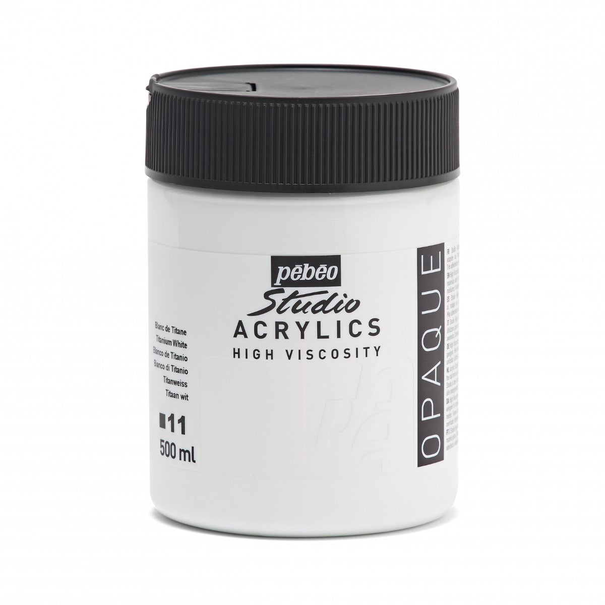 Pebeo Studio Acrylfarbe 500 ml - 11 - Titanweiß