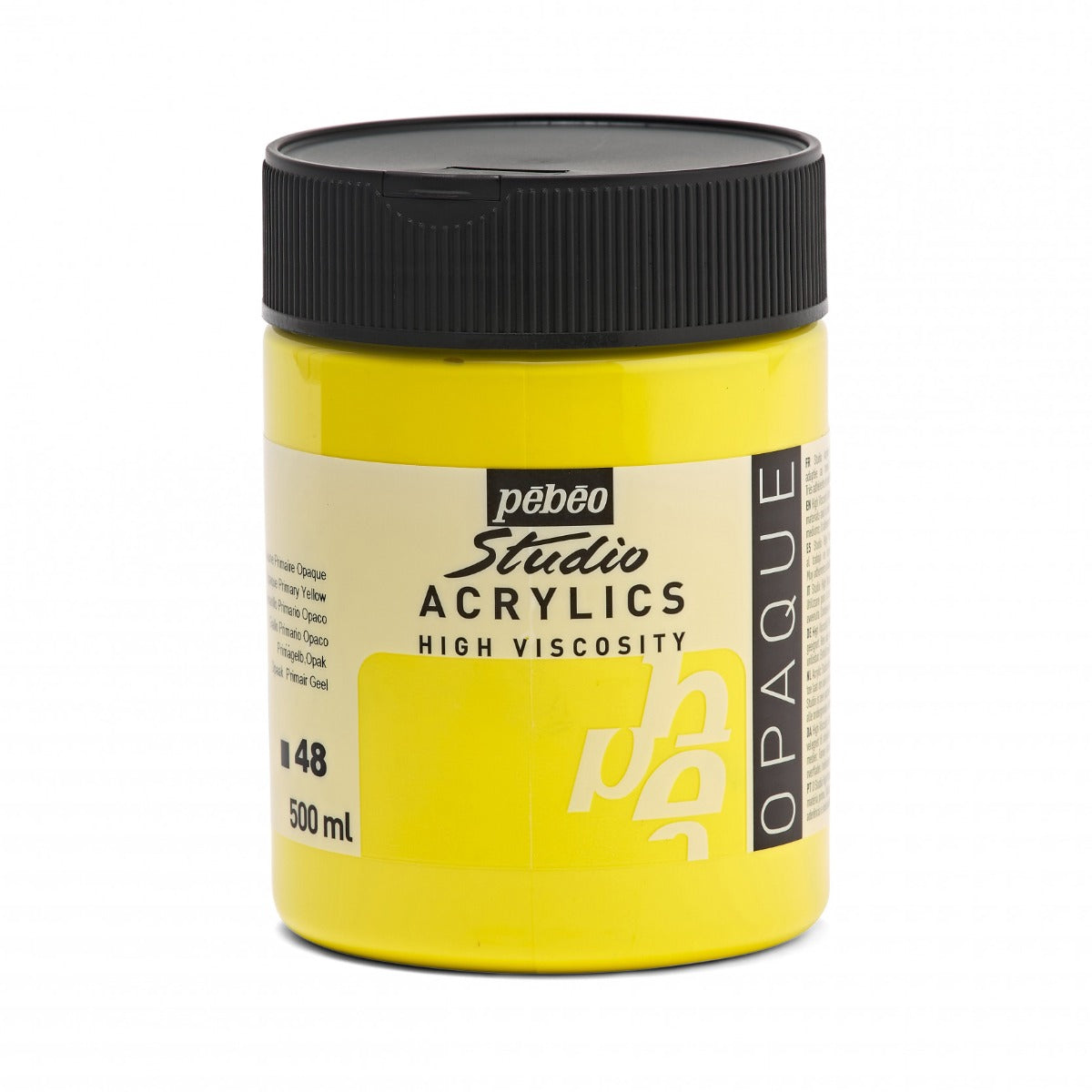 Pebeo Studio Acrylverf 500 ml - 48 - Dekkend primair geel