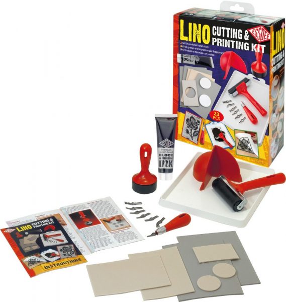 Essdee Linolschnitt- und Druckset 23 Stück