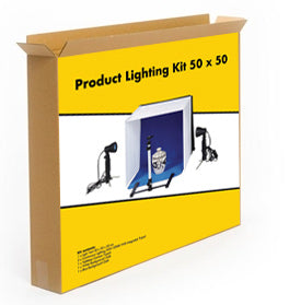 Linkstar Aufnahmebox Set PBK-50 50x50 Faltbar + 2x50W Lampen — 5