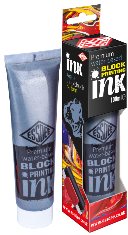 Essdee Premium Metallic Block Printing Ink 100 ml - Silber