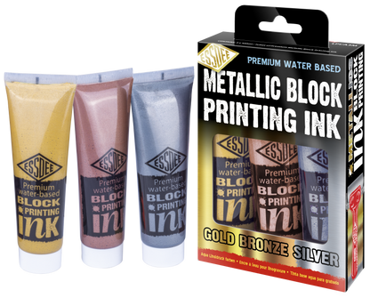Essdee Block Printing Ink Metallic Set 3 x 100 ml