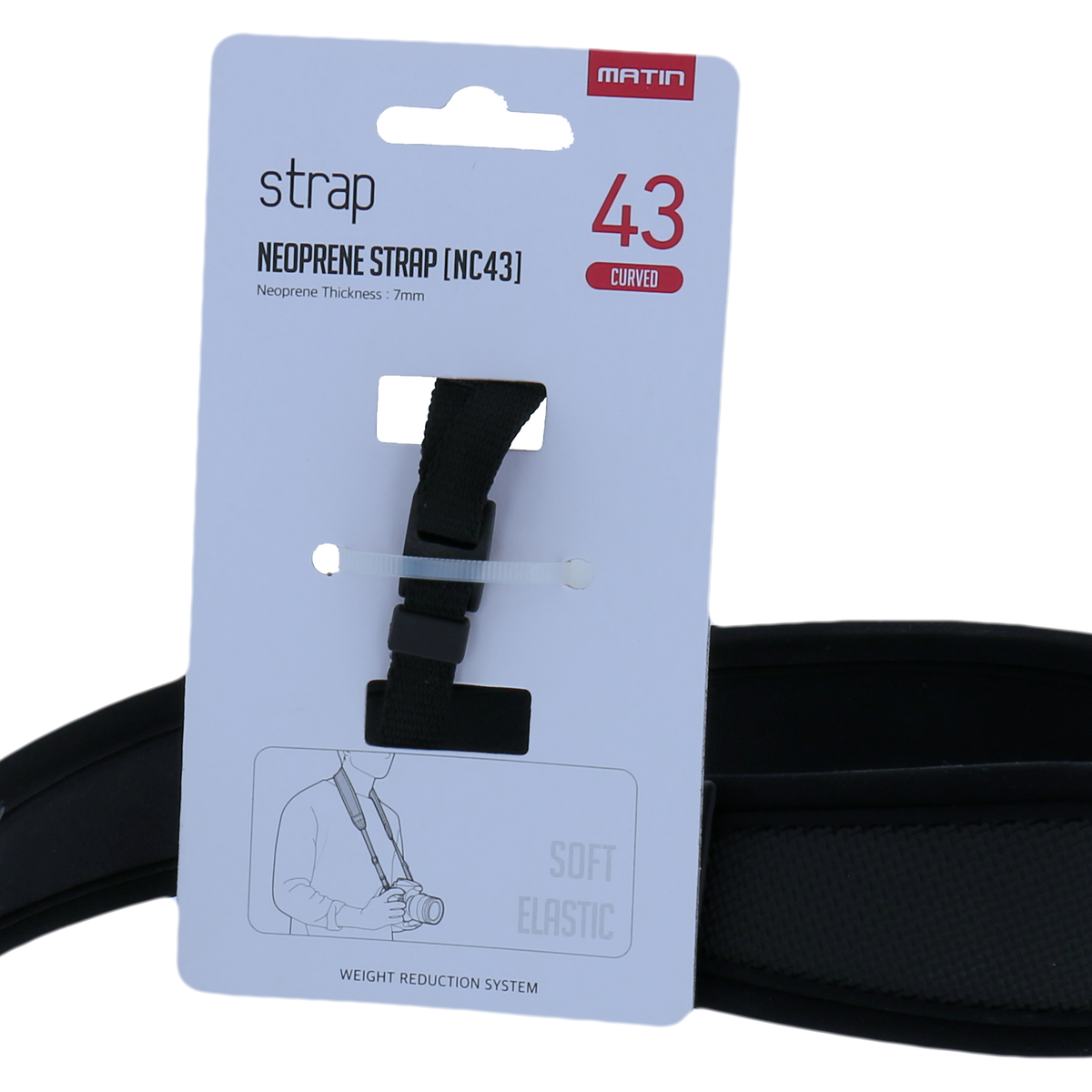Matin Trageriemen de Luxe Rund Neoprene 43 mm M-6780H — 3