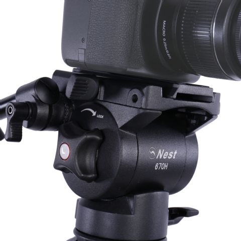 Nest Video Stativ NT-670 + Fluidgedämpfter Kopf — 3
