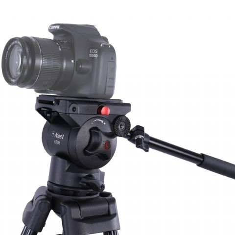 Nest Video Stativ NT-670 + Fluidgedämpfter Kopf — 4