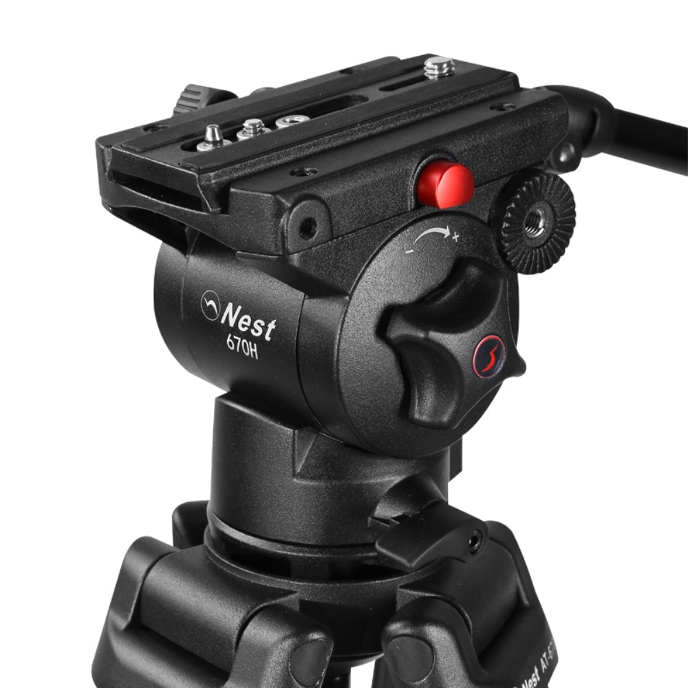 Nest Video Stativ NT-670 + Fluidgedämpfter Kopf — 6