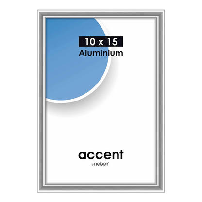 Nielsen Bilderrahmen 51223 Accent Glänzend Silber 10x15 cm