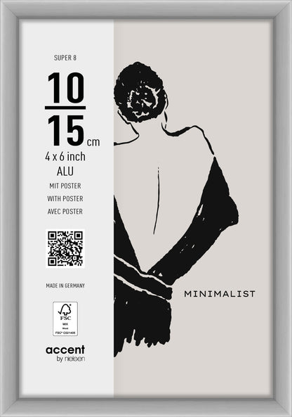 Nielsen Bilderrahmen 5411124 Super 8 Matt Silber 10x15 cm