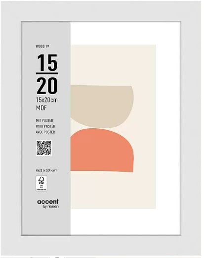 Nielsen Bilderrahmen 3217202 Wood 19 Weiß 15x20 cm