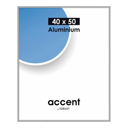 Nielsen Bilderrahmen 52523 Accent Glänzend Silber 40x50 cm