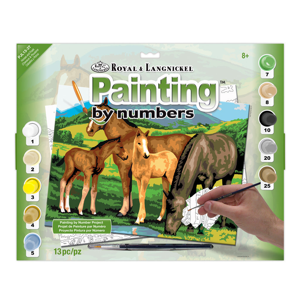 R&L Junior Large A3 Malen nach Zahlen - Horses & Foals