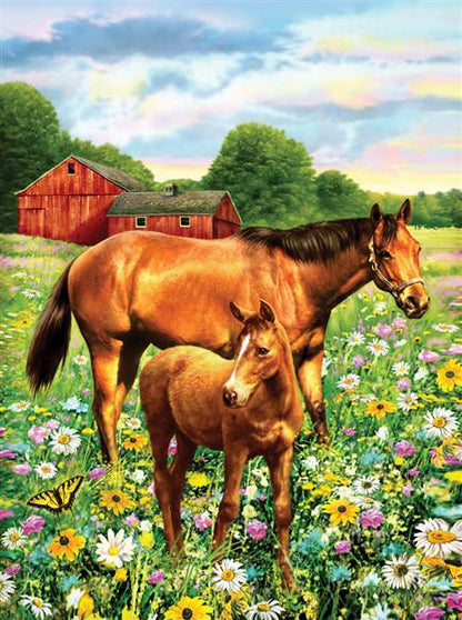 R&L Junior Small A4 Malen nach Zahlen - Horse In Field