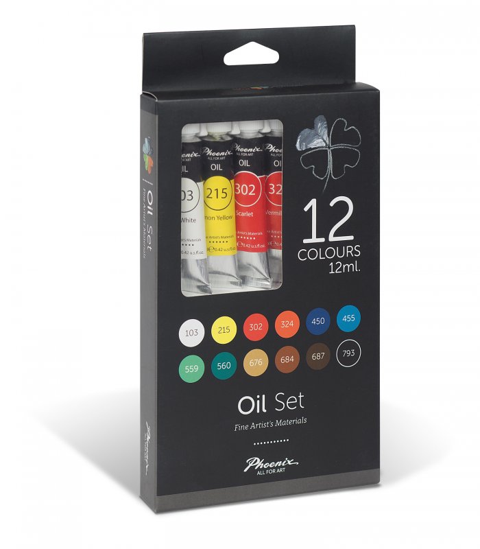 Phoenix Oil Paints 12 ml. - 12 Pack