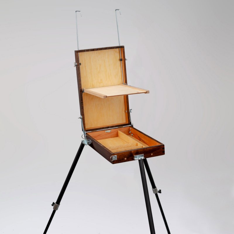 Tart Pochade Box Easel - Klappbare Beine - dunkle Walnuss - max. Leinwandhöhe 680 mm