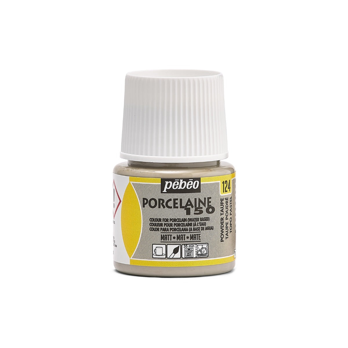 Pebeo Porcelaine 150 Porzellanfarbe 45 ml - 124 - Pasteltaupe