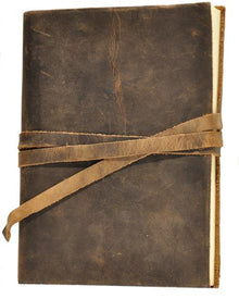 Calve's Leather Sketchbook - 13 x 9 cm - Natur-Dunkelbraun