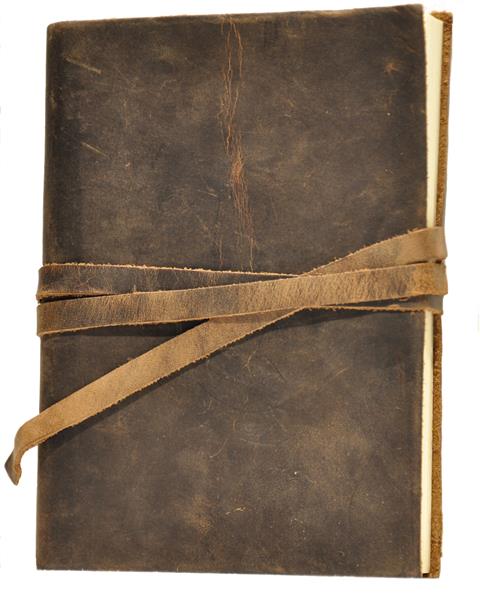 Calve's Leather Sketchbook - 13 x 9 cm - Natur-Dunkelbraun