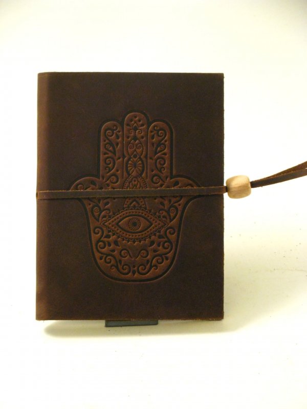 Calve's Leather Sketchbook - 16,5 x 12 cm - Grenskader - langer Schnürverschluss