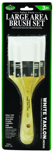 Royal & Langnickel Spalter- und Breitpinsel-Sets - 3 Pack - White Taklon Flat - Medium