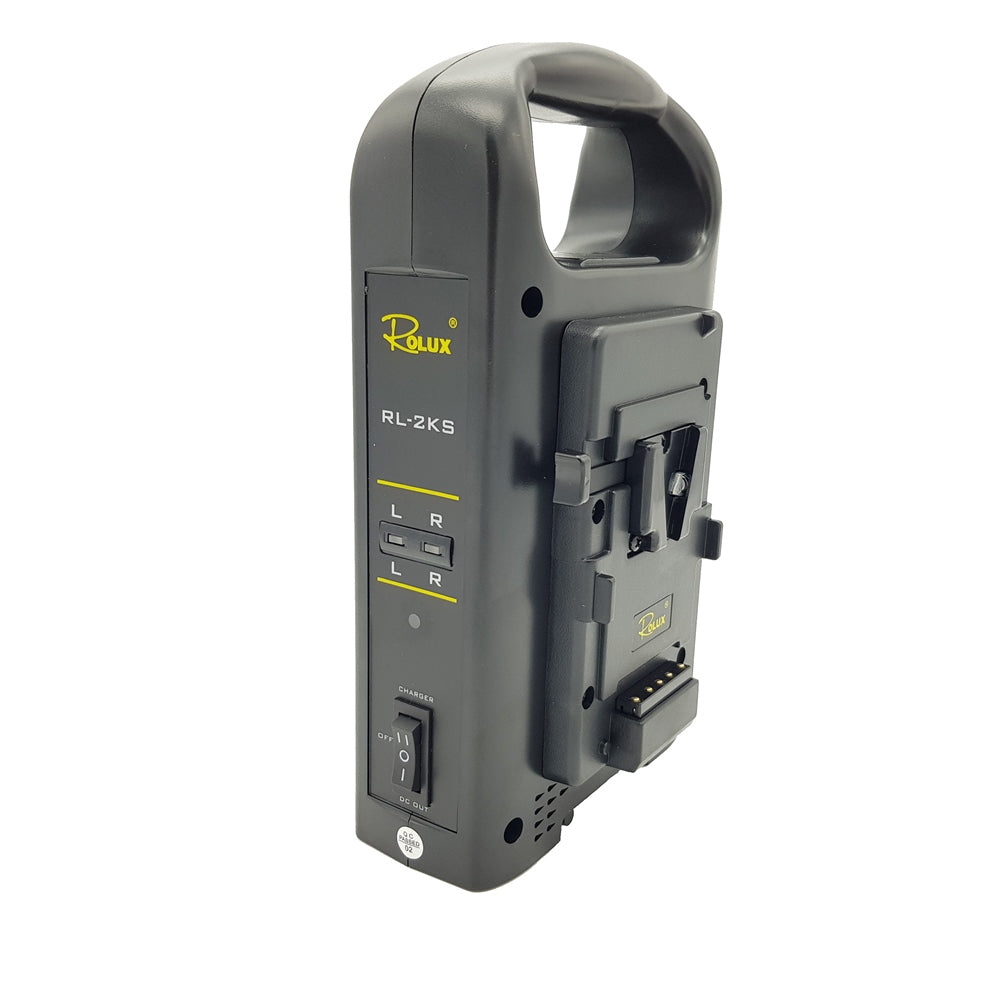 Rolux Doppel-Akkulader RL-2KS für V-Mount Akku