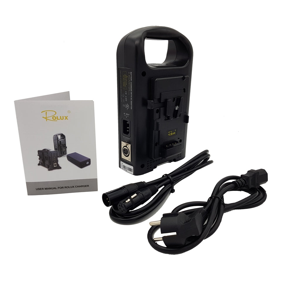 Rolux Doppel-Akkulader RL-2KS für V-Mount Akku — 7