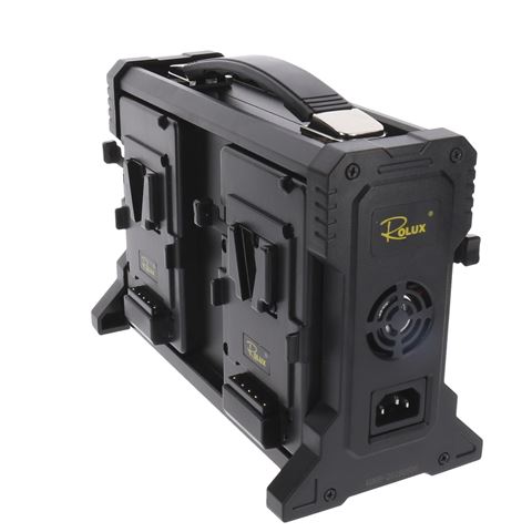 Rolux Akkulader RL-4KS für 4 x V-Mount Akku — 4