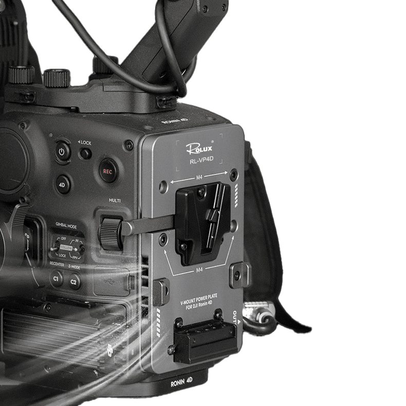 Rolux V-Mount Akkuhalter RL-VP4D für DJI Ronin 4D — 7