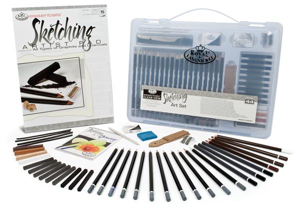 R&L Clear Case Sketching Set - 3205 - 44 Pack