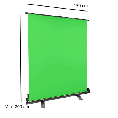 StudioKing Roll-Up Green Screen FB-150200FG 150x200 cm Chroma Grün — 2